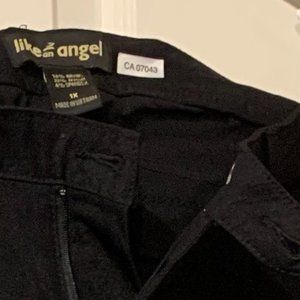 Like An Angel Black Dress Pants Stretchy Skinny Fit Size 1X - Fits Smaller